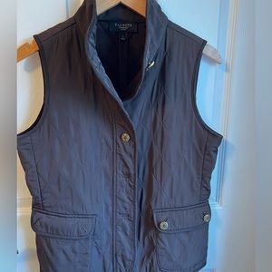 Brown quilted vest